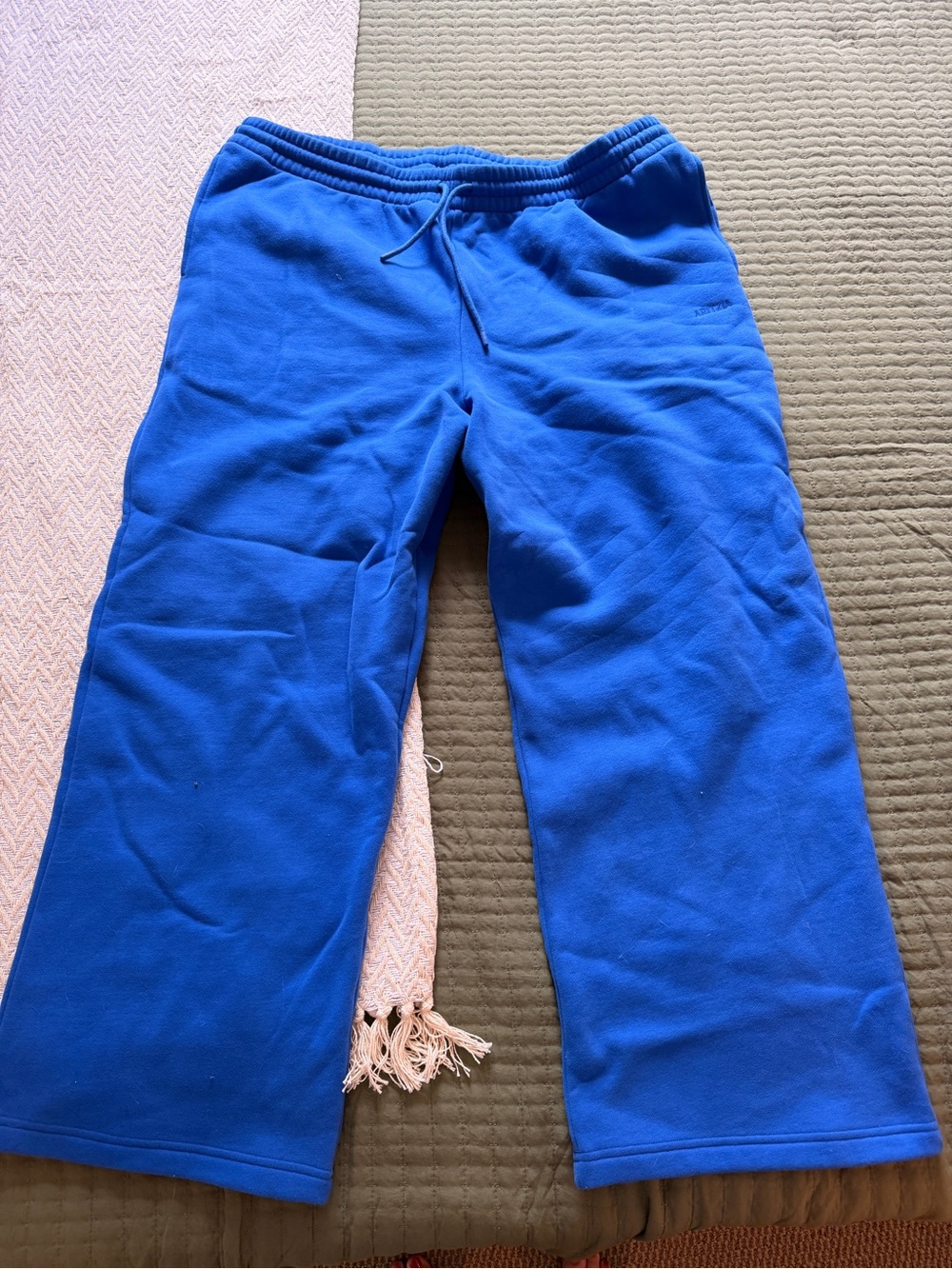 Aritzia Cozy Sweatfleece Boyfriend Wide Sweatpants in Jazz Blue - Picture 4 of 6